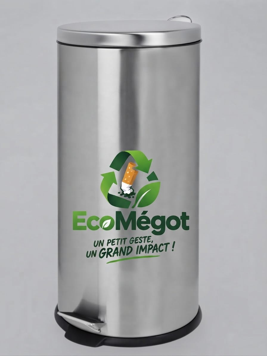 EcoMégot Sammelaschenbecher aus Edelstahl